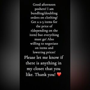 Promotional Offer on Closet Items